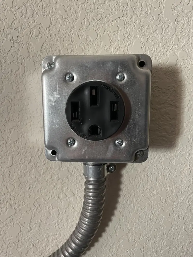 NEMA 14-50 outlet installed for Electrical Panel Upgrade in Columbia